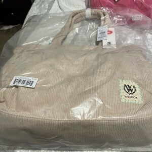 WildFox Beige Corduroy Large Tote